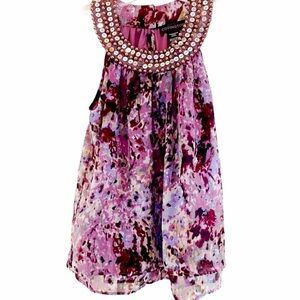NEW Covington Sleeveless Flowy Beaded Blouse Size Small - HSH 1166